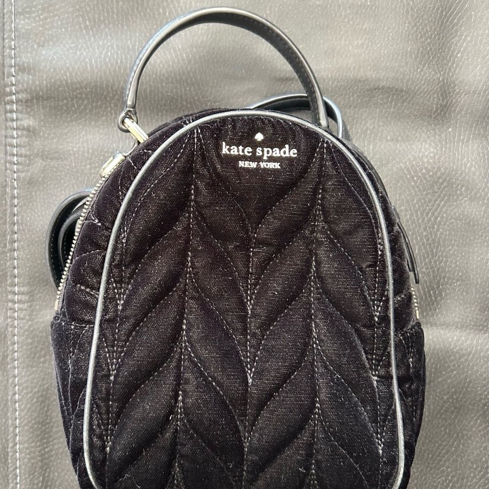 Kate Spade Black Quilted Backpack